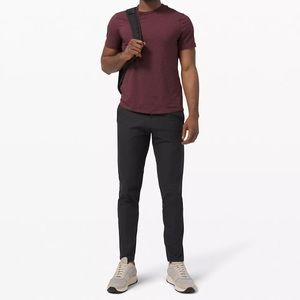 Lululemon Mens Commission Slim Fit Pants Warpstream Size 38 Black